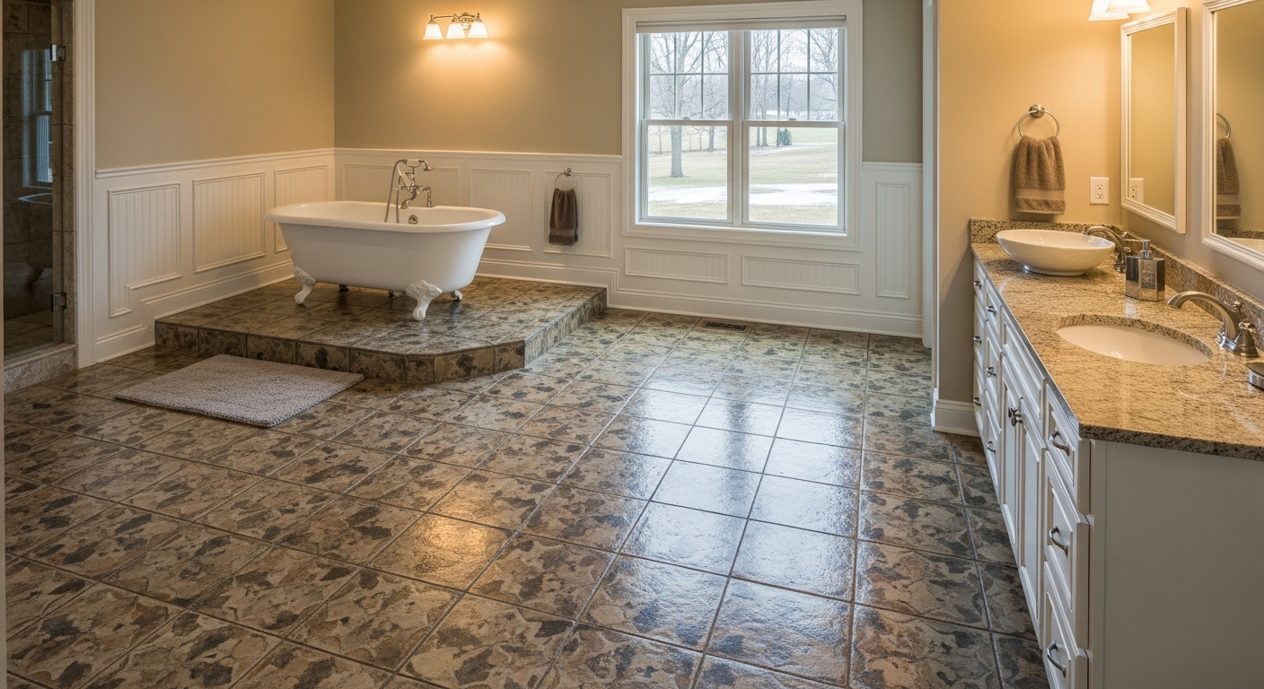 Decorative concrete finish example